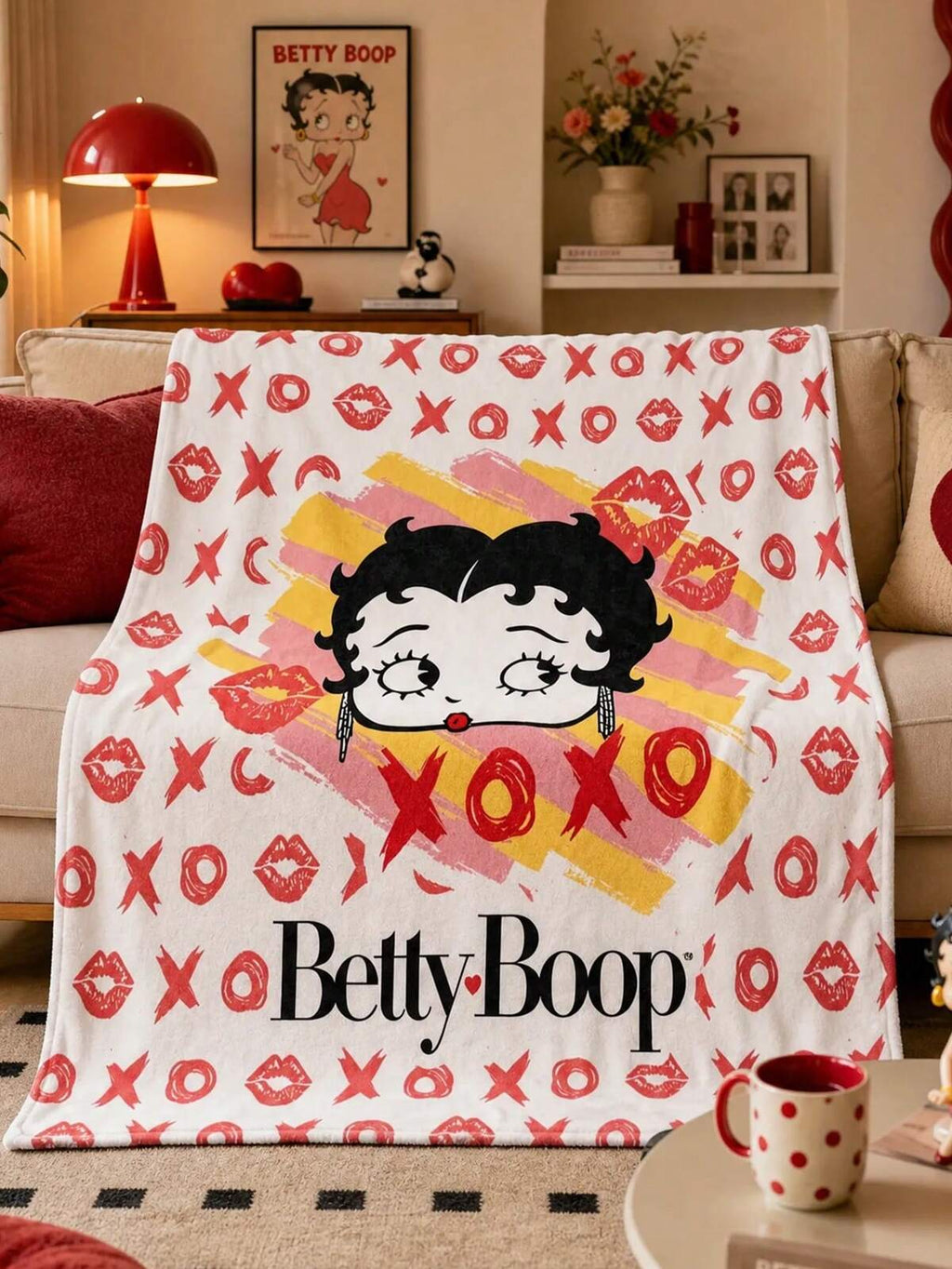 THE POWERPUFF GIRLS X Joivida 1pc Blossom Bubbles Buttercup Pattern Thick Purple Floral Printed Flannel Blanket, Soft Warm Anti-Shedding, Cute Pajama Style, Multiple Sizes, Y2K 230gsm, Great For Sofa, Bed, Napping, A Cozy Gift