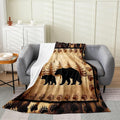 Bear Wild Animal Throw Blanket 50" x60 All Season