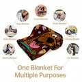 Flash Sale! Scooby-Doo Character-Inspired Flannel Fabric Blanket - Soft Warm Material, Contemporary Cartoon Fun Prints of Mysterious Robots Ghosts Snacks, Home Decor Items, Room Decor, Ideal for Fans